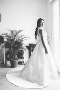 Wearing a Wedding Gown